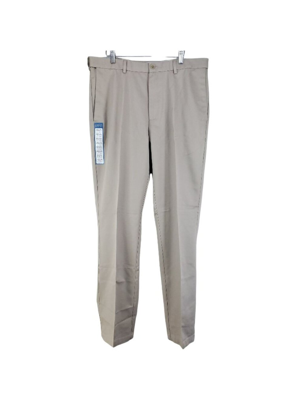Hagger Straight Fit Khaki Pants Men's Size 36x34 Tan Hidden Expandable Waistband